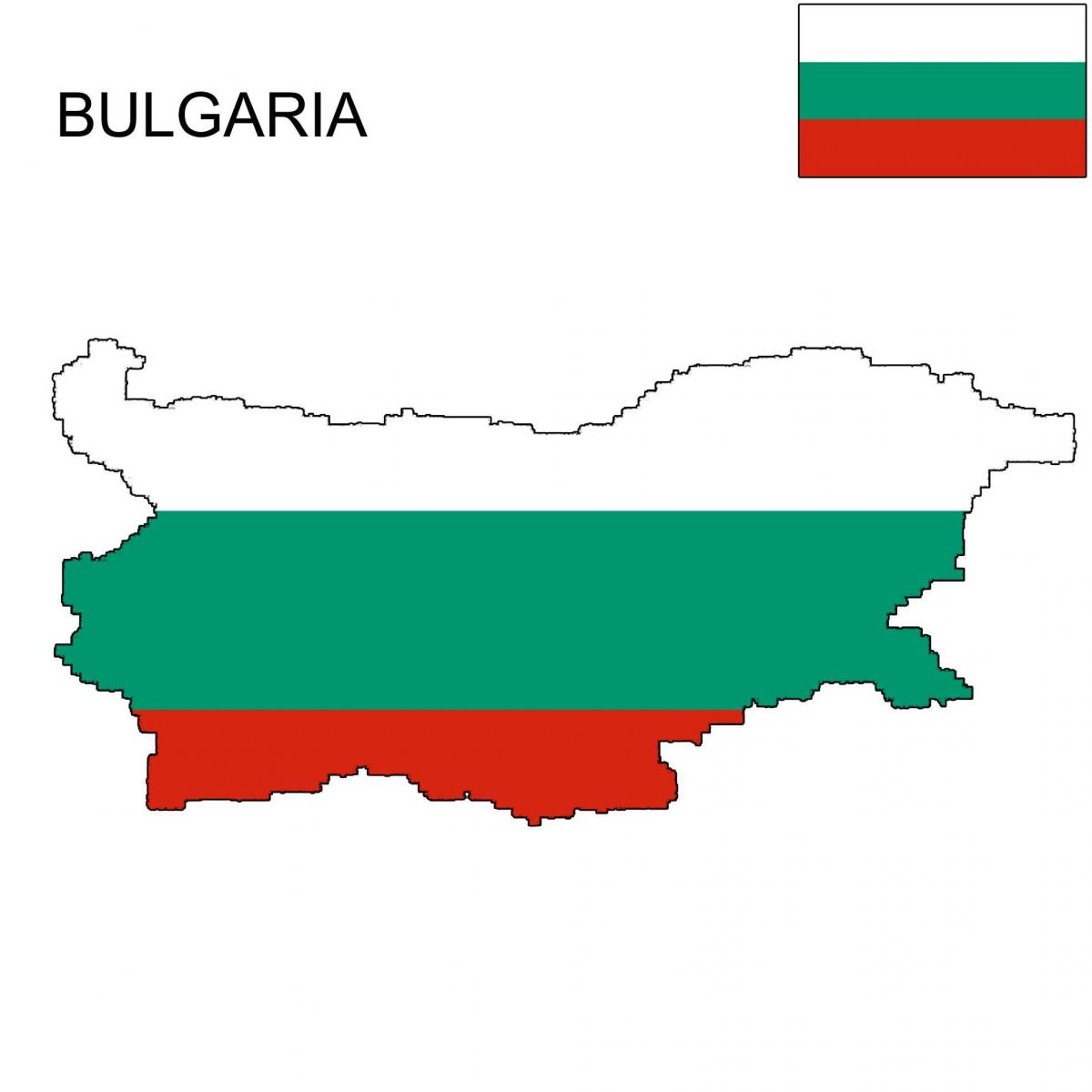Bulgaria mapa de la bandera