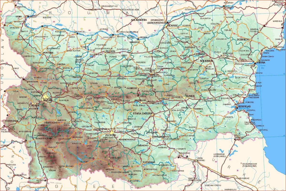 mapa de la costa búlgara