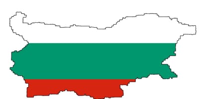 Bulgaria mapa de la bandera