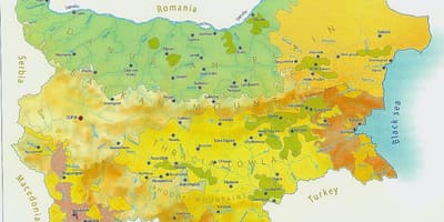 Mapa de Bulgaria climático