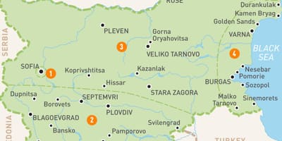 Bulgaria regiones mapa