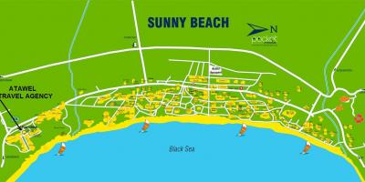 Mapa de Bulgaria sunny beach