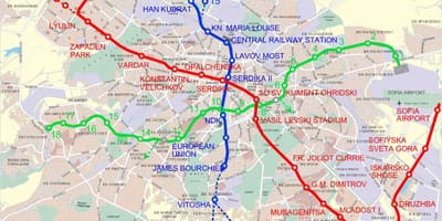Mapa de Bulgaria metro