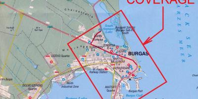 Mapa de burgas, Bulgaria