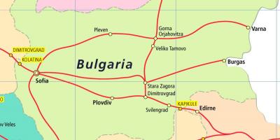 Bulgaria mapa de trenes