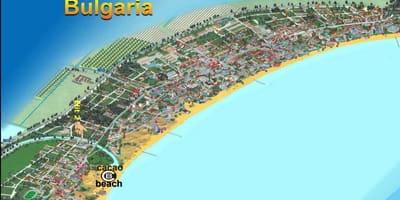 Mapa de cacao beach Bulgaria
