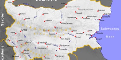 Mapa de la costa búlgara