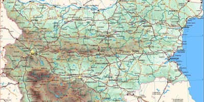 Mapa de la costa búlgara
