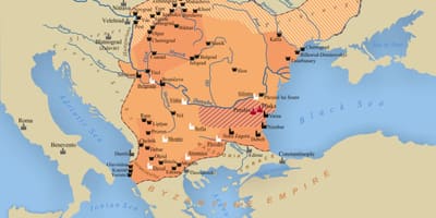 Mapa del imperio búlgaro