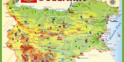 Bulgaria mapa turístico