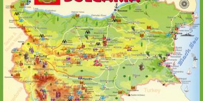 Bulgaria mapa turístico